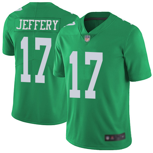 Men Philadelphia Eagles 17 Alshon Jeffery Limited Green Rush Vapor Untouchable NFL Jersey Football1